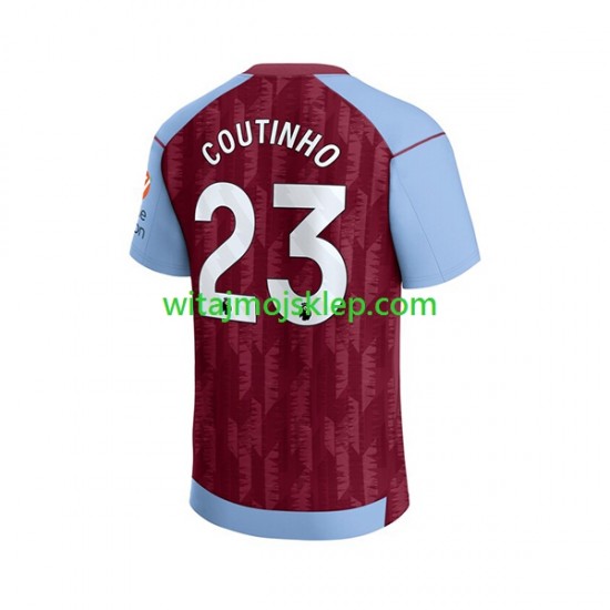 Koszulka Aston Villa Philippe Coutinho 23 Męska Stroje Domowe 2023-2024 Krótkie Rękawy