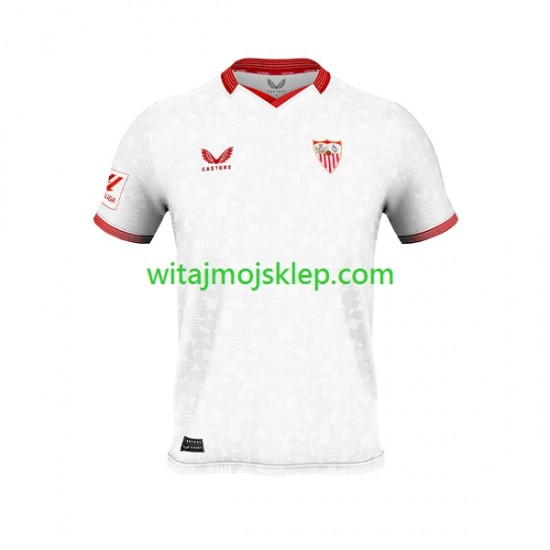 Koszulka Sevilla FC Męska Stroje Domowe 2023-2024 Krótkie Rękawy