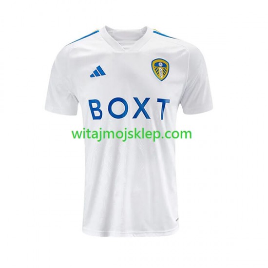 Koszulka Leeds United Męska Stroje Domowe 2023-2024 Krótkie Rękawy