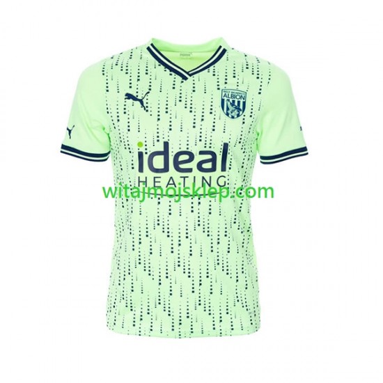 Koszulka West Bromwich Albion Męska Stroje Wyjazdowe 2023-2024 Krótkie Rękawy