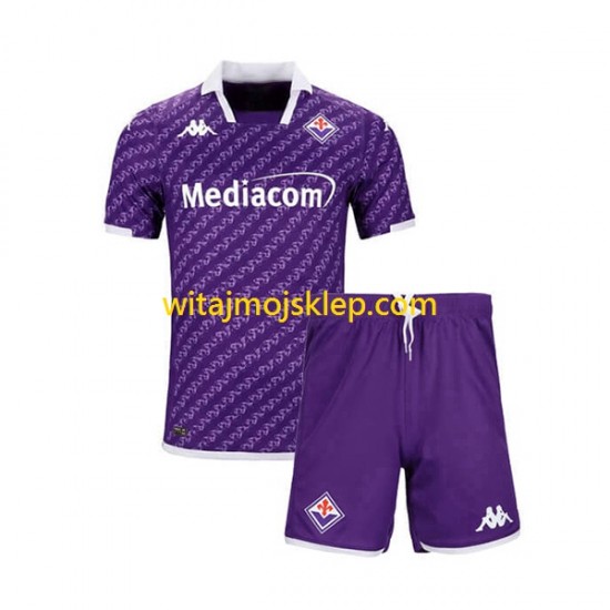 Koszulka Fiorentina Dziecięca Stroje Domowe 2023-2024 Krótkie Rękawy