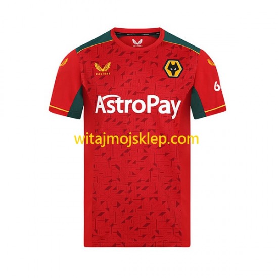 Koszulka Wolverhampton Wanderers Męska Stroje Wyjazdowe 2023-2024 Krótkie Rękawy
