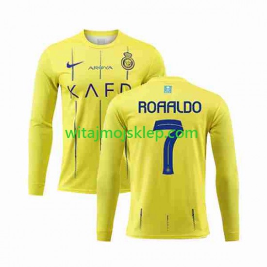 Koszulka Al-Nassr Ronaldo 7 Męska Stroje Domowe 2023-2024 Długie Rękawy