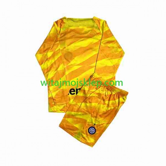 Koszulka Inter Mediolan Bramkarskie Dziecięca Stroje Domowe 2023-2024 Długie Rękawy