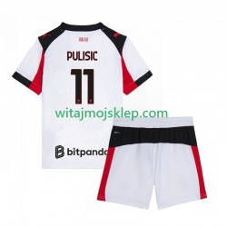 Koszulka AC Milan Christian Pulisic 11 Dziecięca Stroje Wyjazdowe 2025-2026 Krótkie Rękawy
