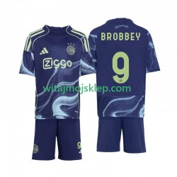 Koszulka AFC Ajax Brian Brobbey 9 Dziecięca Stroje Wyjazdowe 2025-2026 Krótkie Rękawy