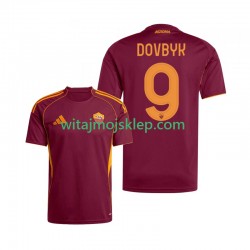 Koszulka AS Roma Artem Dovbyk 9 Męska Stroje Domowe 2025-2026 Krótkie Rękawy