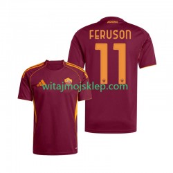 Koszulka AS Roma Evan Ferguson 11 Męska Stroje Domowe 2025-2026 Krótkie Rękawy