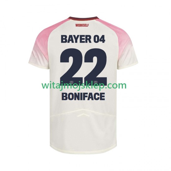 Koszulka Bayer 04 Leverkusen Victor Boniface 22 Męska Stroje Wyjazdowe 2025-2026 Krótkie Rękawy