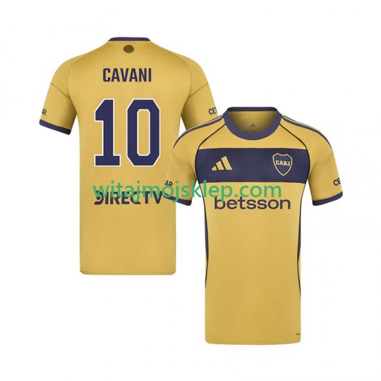 Koszulka CA Boca Juniors Edinson Cavani 10 Męska Stroje Wyjazdowe 2025-2026 Krótkie Rękawy