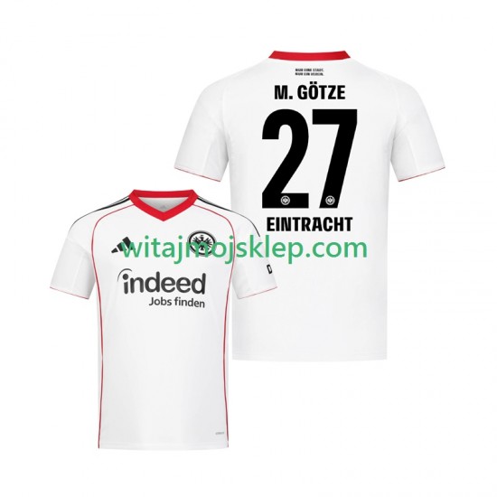 Koszulka Eintracht Frankfurt Mario Gotze 27 Męska Stroje Wyjazdowe 2025-2026 Krótkie Rękawy