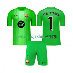 Koszulka FC Barcelona Ter Stegen 1 Bramkarskie Dziecięca Stroje Domowe 2025-2026 Krótkie Rękawy