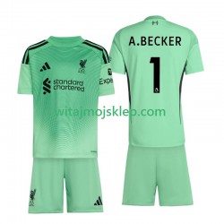 Koszulka Liverpool Alisson Becker 1 Bramkarskie Dziecięca Stroje Domowe 2025-2026 Krótkie Rękawy