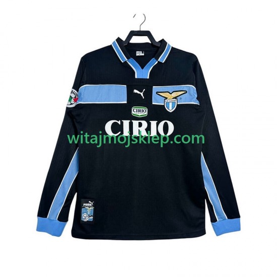 Koszulka SS Lazio Retro Męska Stroje Wyjazdowe 1998 1999 Długie Rękawy