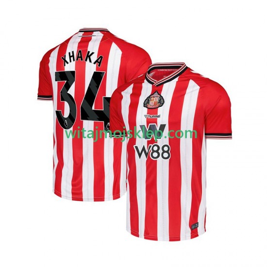 Koszulka Sunderland Granit Xhaka 34 Męska Stroje Domowe 2025-2026 Krótkie Rękawy
