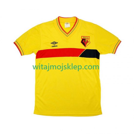 Koszulka Watford 1985 Retro Męska Stroje Domowe Krótkie Rękawy