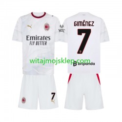 Koszulka AC Milan Gimenez 7 Dziecięca Stroje Wyjazdowe 2026-2027 Krótkie Rękawy