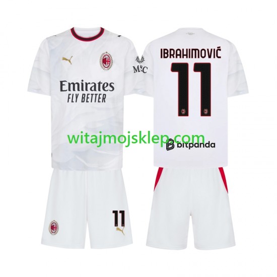 Koszulka AC Milan Ibrahimović 11 Dziecięca Stroje Wyjazdowe 2026-2027 Krótkie Rękawy