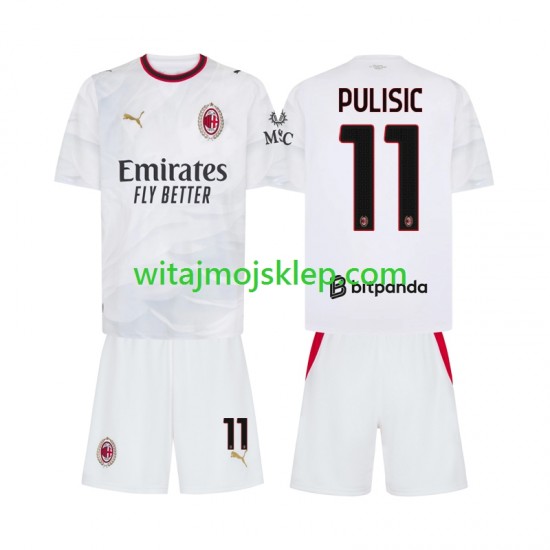 Koszulka AC Milan Pulisic 11 Dziecięca Stroje Wyjazdowe 2026-2027 Krótkie Rękawy
