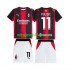 Koszulka AC Milan Pulisic 11 Dziecięca Stroje Domowe 2026-2027 Krótkie Rękawy