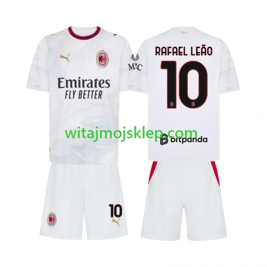 Koszulka AC Milan Rafael Leao 10 Dziecięca Stroje Wyjazdowe 2026-2027 Krótkie Rękawy