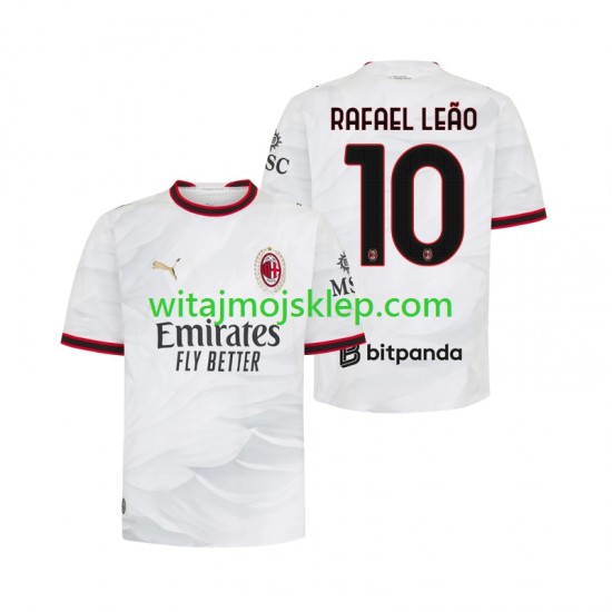 Koszulka AC Milan Rafael Leao 10 Męska Stroje Wyjazdowe 2026-2027 Krótkie Rękawy