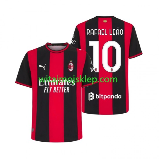 Koszulka AC Milan Rafael Leao 10 Męska Stroje Domowe 2026-2027 Krótkie Rękawy