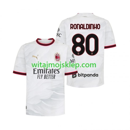 Koszulka AC Milan Ronaldinho 80 Męska Stroje Wyjazdowe 2026-2027 Krótkie Rękawy