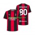 Koszulka AC Milan Ronaldinho 80 Męska Stroje Domowe 2026-2027 Krótkie Rękawy