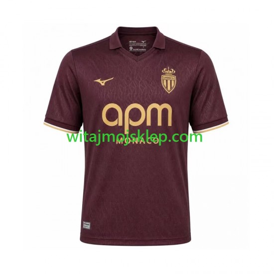 Koszulka AS Monaco Męska Stroje Wyjazdowe 2026-2027 Krótkie Rękawy