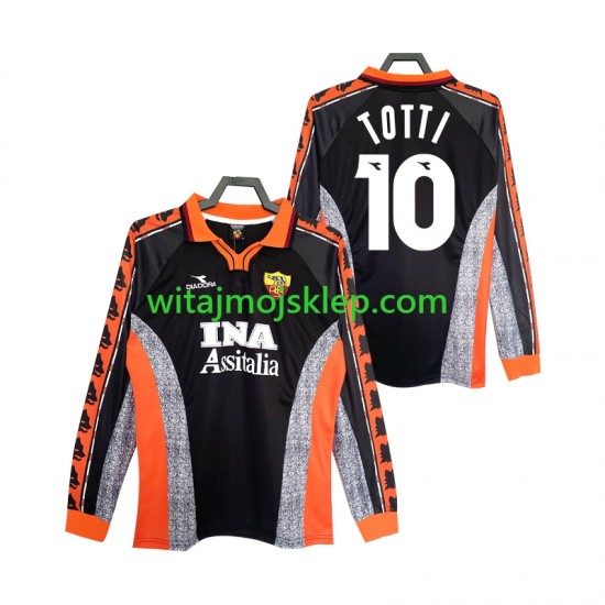 Koszulka AS Roma Totti 10 Retro Męska Trzeci Strój 1998 1999 Długie Rękawy