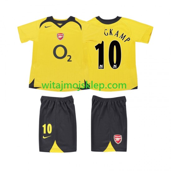 Koszulka Arsenal BERGKAMP 10 2005 Retro Dziecięca Stroje Wyjazdowe 2006 Krótkie Rękawy