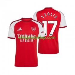 Koszulka Arsenal Christos Tzolis 17 Męska Stroje Domowe 2026-2027 Krótkie Rękawy Koszulka Arsenal Christos Tzolis 17 Męska Stroje Domowe 2026-2027 Krótkie Rękawy