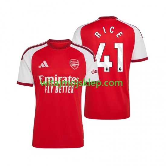 Koszulka Arsenal Declan Rice 41 Męska Stroje Domowe 2026-2027 Krótkie Rękawy