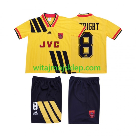 Koszulka Arsenal WRIGHT 8 1993 Retro Dziecięca Stroje Wyjazdowe 1994 Krótkie Rękawy