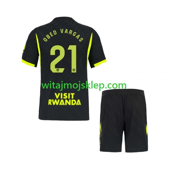 Koszulka Atlético Madryt Obed Vargas 21 Dziecięca Stroje Wyjazdowe 2026-2027 Krótkie Rękawy