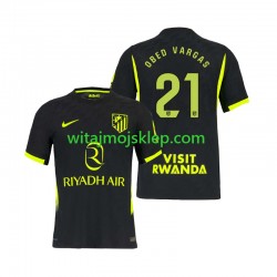 Koszulka Atlético Madryt Obed Vargas 21 Męska Stroje Wyjazdowe 2026-2027 Krótkie Rękawy Koszulka Atlético Madryt Obed Vargas 21 Męska Stroje Wyjazdowe 2026-2027 Krótkie Rękawy