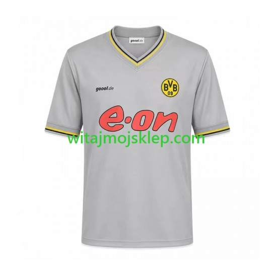 Koszulka Borussia Dortmund Retro Męska Stroje Wyjazdowe 2002 Krótkie Rękawy