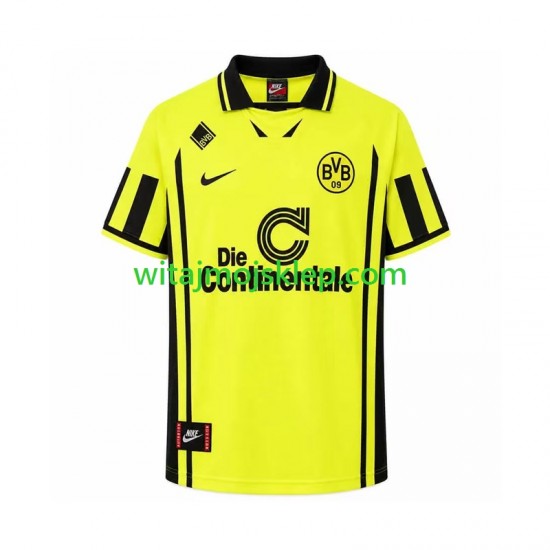 Koszulka Borussia Dortmund 1996 Retro Męska Stroje Domowe Krótkie Rękawy