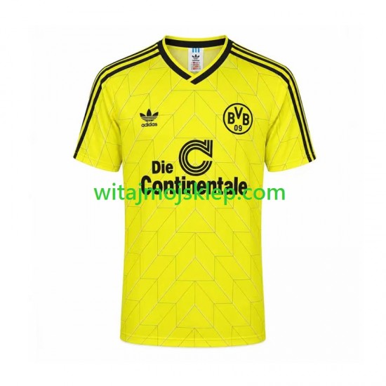Koszulka Borussia Dortmund Retro Męska Stroje Domowe 1998 Krótkie Rękawy