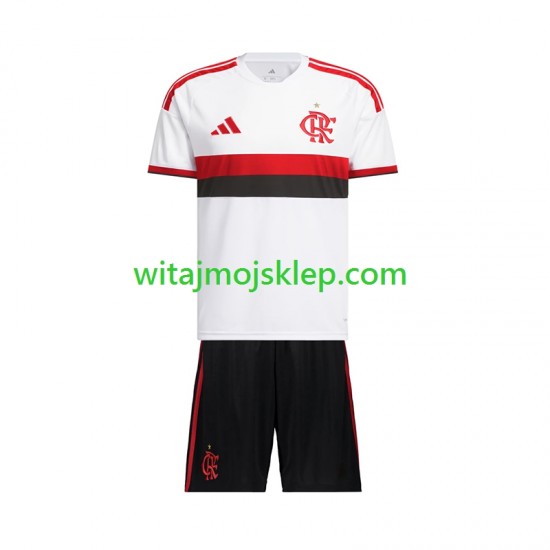 Koszulka CR Flamengo Dziecięca Stroje Wyjazdowe 2026-2027 Krótkie Rękawy
