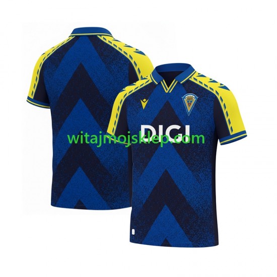 Koszulka Cádiz CF Retro Męska Stroje Domowe 2025-2026 Krótkie Rękawy