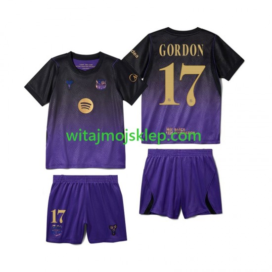 Koszulka FC Barcelona Anthony Gordon 17 Dziecięca Stroje Wyjazdowe 2026-2027 Krótkie Rękawy