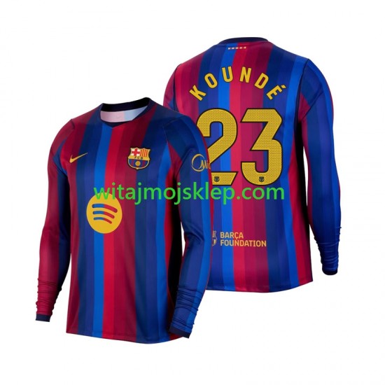 Koszulka FC Barcelona Jules Kounde 23 Męska Stroje Domowe 2026-2027 Długie Rękawy