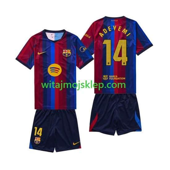 Koszulka FC Barcelona Karim Adeyemi 14 Dziecięca Stroje Domowe 2026-2027 Krótkie Rękawy