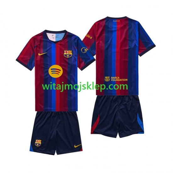Koszulka FC Barcelona Dziecięca Stroje Domowe 2026-2027 Krótkie Rękawy