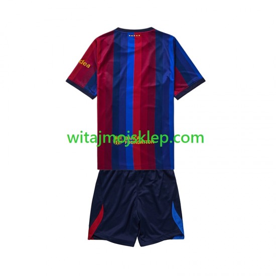 Koszulka FC Barcelona Dziecięca Stroje Domowe 2026-2027 Krótkie Rękawy