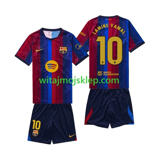 Koszulka FC Barcelona Lamine Yamal 10 Dziecięca Stroje Domowe 2026-2027 Krótkie Rękawy