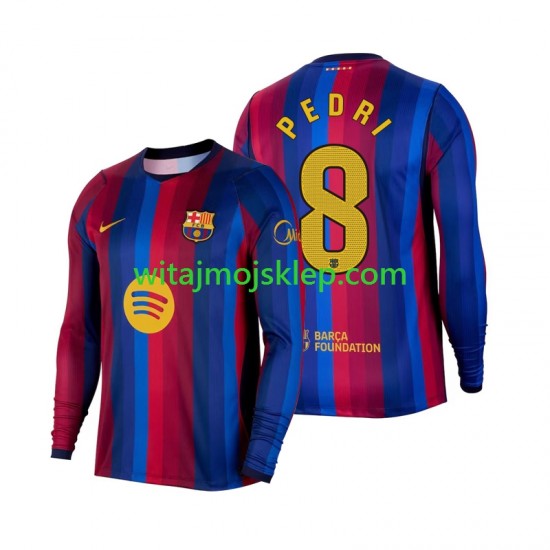 Koszulka FC Barcelona Pedri 8 Męska Stroje Domowe 2026-2027 Długie Rękawy