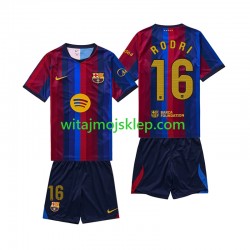 Koszulka FC Barcelona Rodri 16 Dziecięca Stroje Domowe 2026-2027 Krótkie Rękawy